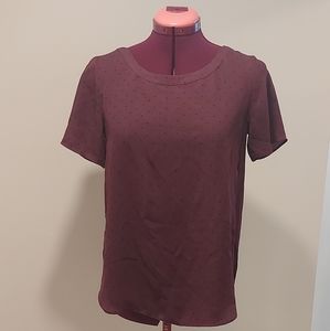 Hi-lo polka dot blouse